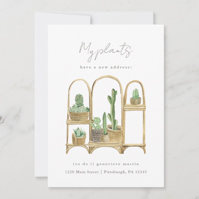 Meine Pflanze haben eine neue Zuhause-Bewegung Ankündigung (Vorderseite)