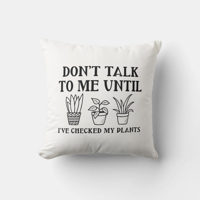 Meine Pflanze überprüft Kissen (Vorderseite)