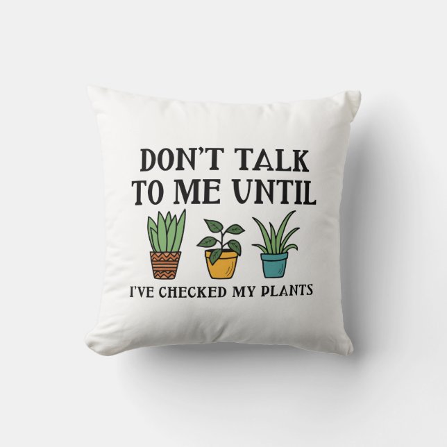 Meine Pflanze überprüft Kissen (Vorderseite)