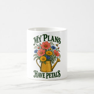 Meine Pläne haben Blüten Vintage-Blumengarten Kaffeetasse