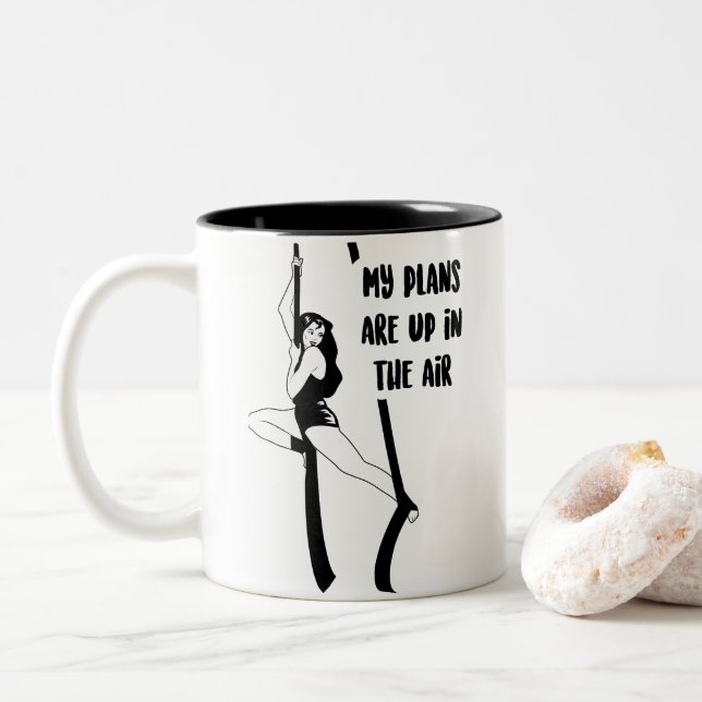 Meine Pläne sind in der Luft - Kaffee-Tasse Zweifarbige Tasse (Mit Donut)