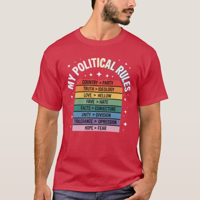 MEINE POLITISCHEN REGELN T-Shirt (Vorderseite)