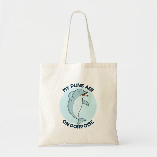 Meine Ponnen sind auf Porpoise Funny Porpoise Puff Tragetasche (Vorne)