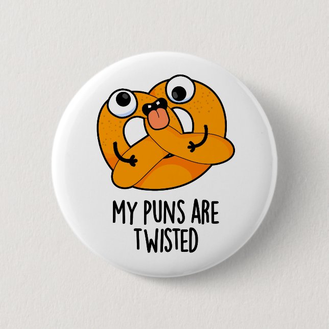 Meine Ponnen sind dreckiger, sonniger Bretzel-Puff Button (Vorderseite)