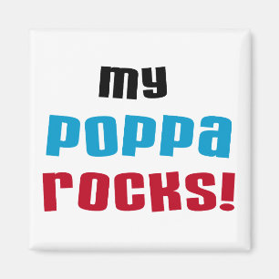 Meine Poppa Rocks Tshirts und Geschenke Magnet