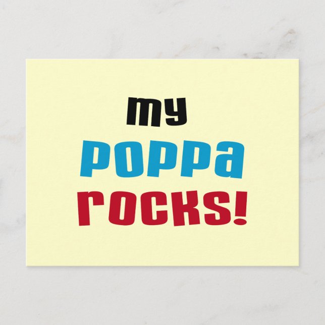 Meine Poppa Rocks Tshirts und Geschenke Postkarte (Vorderseite)