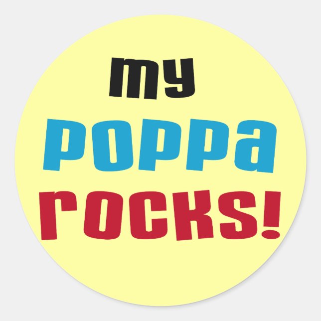 Meine Poppa Rocks Tshirts und Geschenke Runder Aufkleber (Vorderseite)