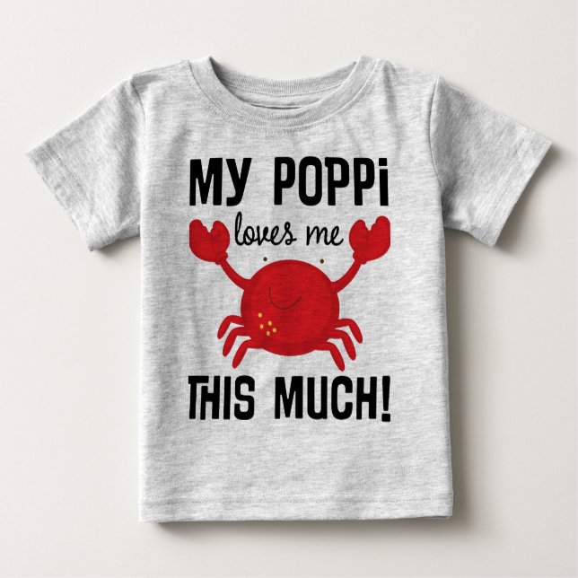 Meine Poppi Lieben ich dieser viele Enkelkind T - Baby T-shirt (Vorderseite)