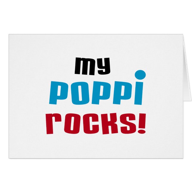 Meine Poppi Rocks T - Shirt und Geschenke (Vorderseite (Horizontal))