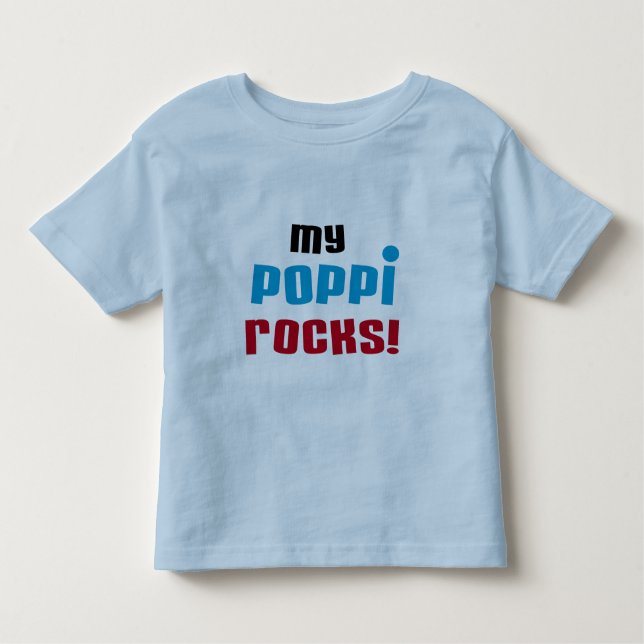 Meine Poppi Rocks T - Shirt und Geschenke (Vorderseite)
