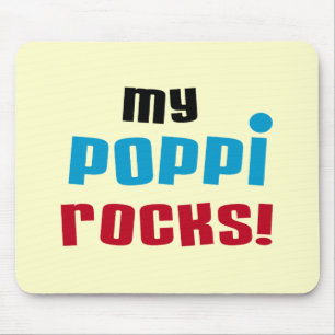 Meine Poppi Rocks T - Shirt und Geschenke Mousepad