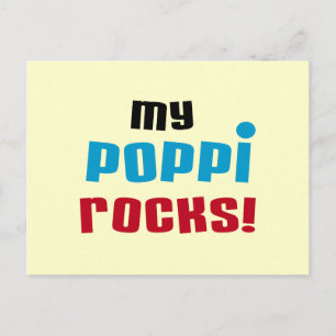 Meine Poppi Rocks T - Shirt und Geschenke Postkarte