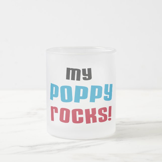 Meine Poppy Rocks T - Shirt und Geschenke Mattglastasse (Mittel)