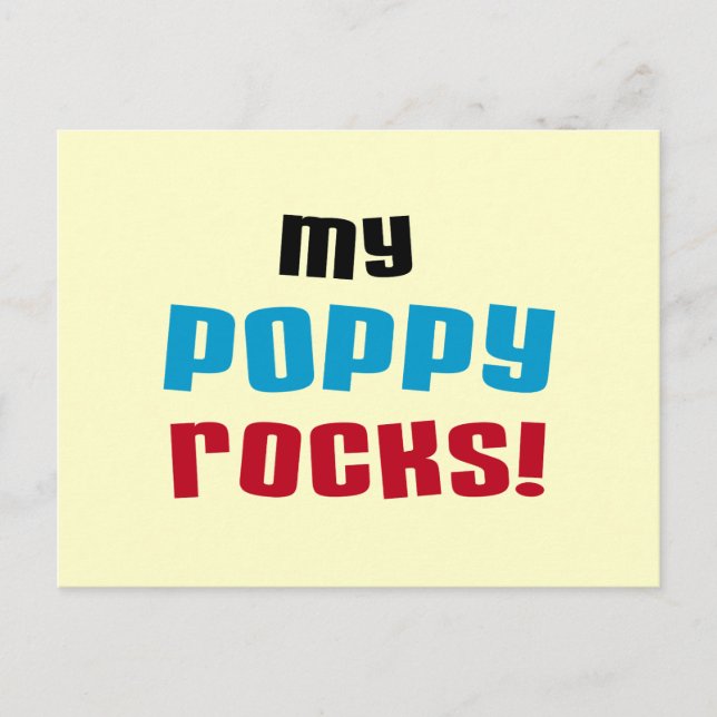 Meine Poppy Rocks T - Shirt und Geschenke Postkarte (Vorderseite)