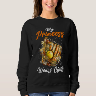 Meine Princess Wears bereinigt Softball Player Mam Sweatshirt