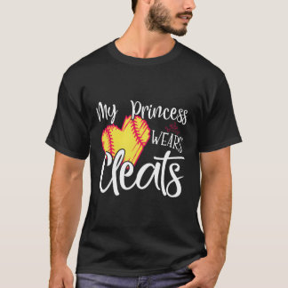 Meine Princess Wears reinigt Softball Mama Vater B T-Shirt