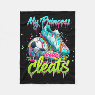 Meine Prinzessin trägt Stollen tropfender Fußball  Fleecedecke