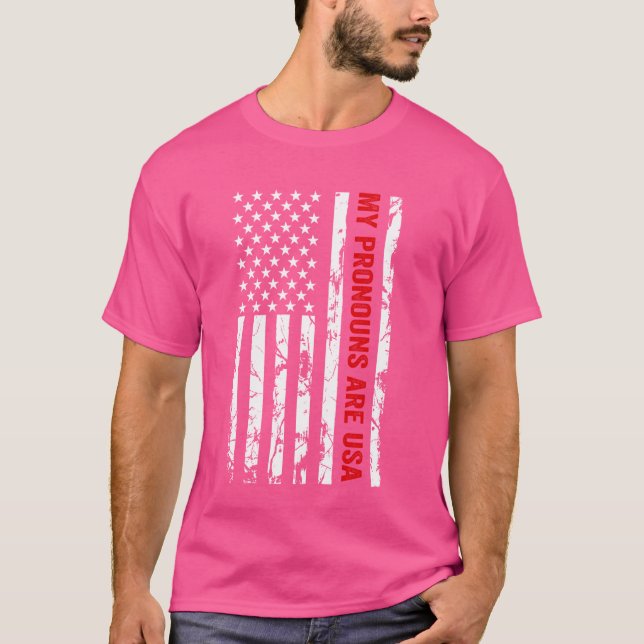 Meine Pronomen sind die USA Funny Redneck Sprichwo T-Shirt (Vorderseite)