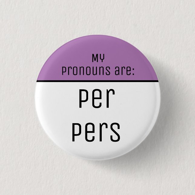 Meine Pronomen sind Per Pers Button (Vorderseite)