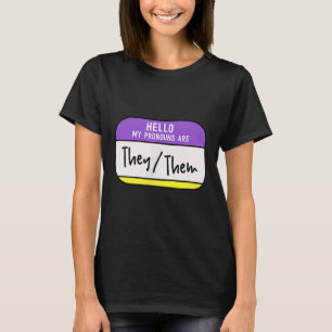 Meine Pronomen Sind Sie Sie Gender Nonbinary Stolz T-Shirt
