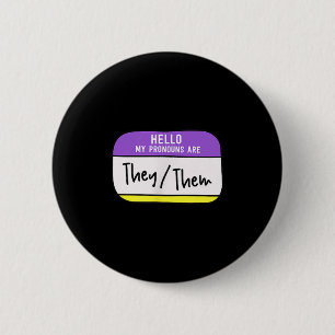 Meine Pronomen Sind Sie Sie Geschlecht Nichtbinär Button