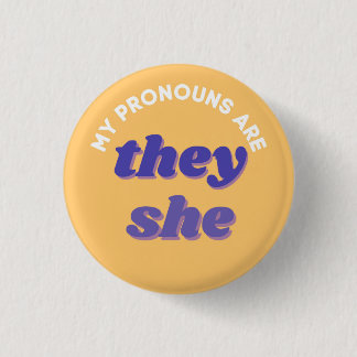 Meine Pronomen sind sie/sie Retro Pronoun Button