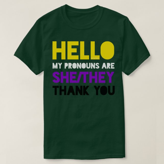 Meine Pronomen sind sie T-Shirt (Design vorne)