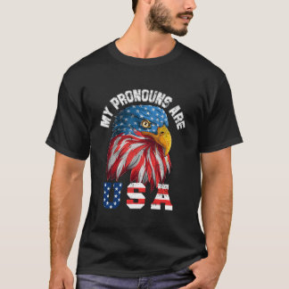 Meine Pronomen sind US-amerikanische Funny Eagl 4. T-Shirt