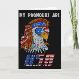 Meine Pronomen Sind Usa-Flagge George Washington A Karte