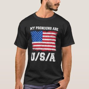 Meine Pronomen sind USA Funny 4. Juli American Say T-Shirt