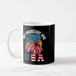 Meine Pronomen Sind Usa Lustiger Adler 4. Juli Ame Kaffeetasse