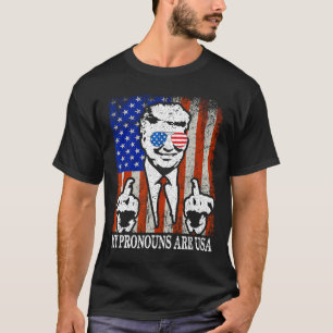 Meine Pronomen Sind Usa Patriotische Amerikanische T-Shirt