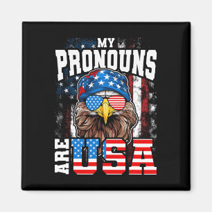 Meine Pronomen Sind Usa Patriotischer Adler Lustig Magnet
