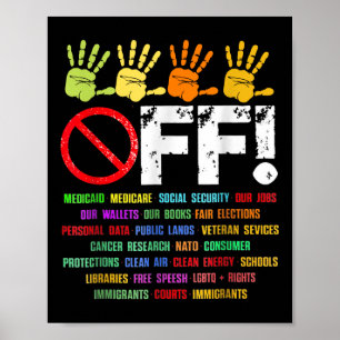 Meine Protestaktion für soziale Sicherheit und Med Poster