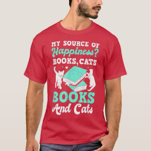 Meine Quelle des Glücks Katzenbuch Liebhaber lesen T-Shirt