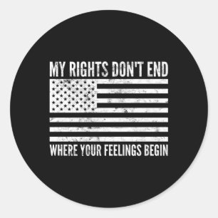 Meine Rechte beenden die konservative 2nd Adt Gun  Runder Aufkleber