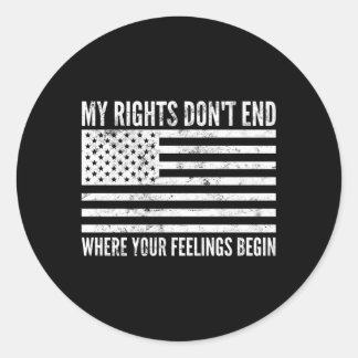 Meine Rechte beenden die konservative 2nd Adt Gun  Runder Aufkleber