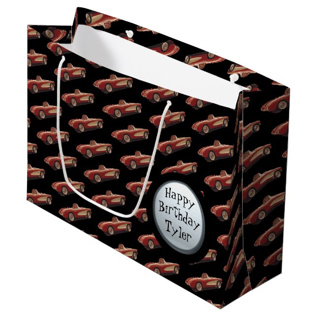 Meine Red Corvette Geschenktasche Große Geschenktüte (Vorderseite Schrägansicht)