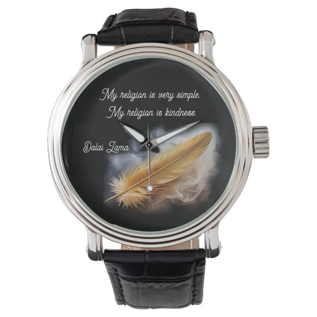 Meine Religion ist einfach, meine Religion ist Güt Armbanduhr (Vorderseite)