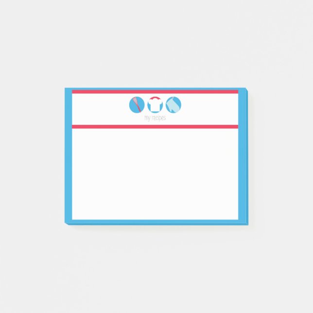 Meine Rezepte Post-it Klebezettel (Vorderseite)