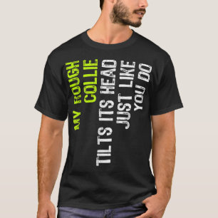 Meine robuste Collie neigt ihren Kopf, genau wie d T-Shirt