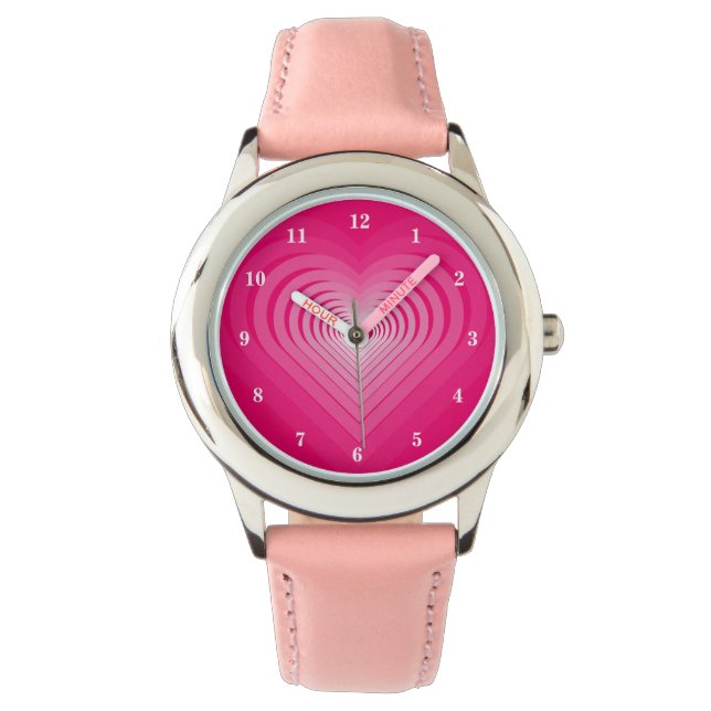 Meine rosa Liebe Armbanduhr (Vorderseite)