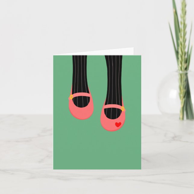 Meine rosa Schuhe Grußkarte Karte (Vorderseite)