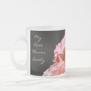 Meine Rosen-Blumen-reizenden GlasTassen-Rosa-Rosen Mattglastasse