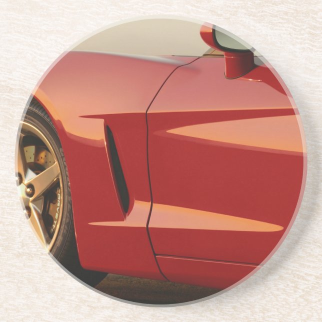 Meine rote Korvette Getränkeuntersetzer (Vorne)