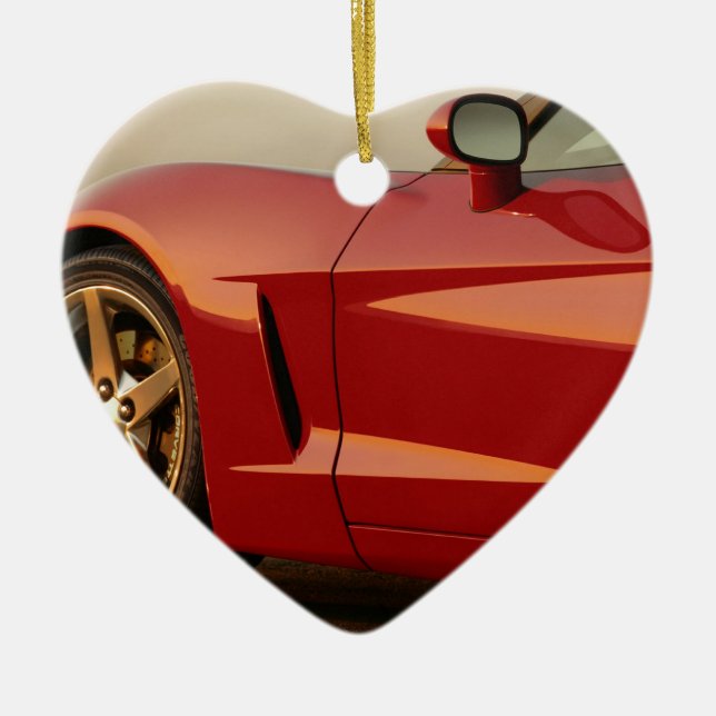 Meine rote Korvette Keramikornament (Vorne)