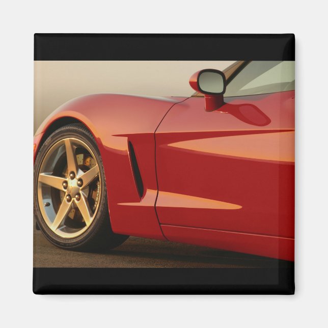 Meine rote Korvette Magnet (Vorne)