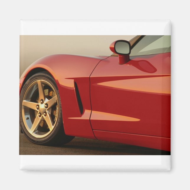 Meine rote Korvette Magnet (Vorne)