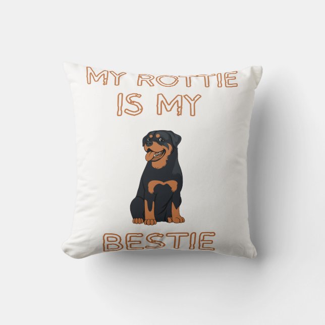 Meine rottie ist meine bestie kissen (Vorderseite)