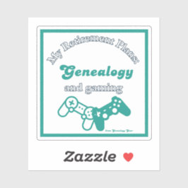 Meine Ruhestandspläne: Genealogie und Gaming Aufkleber